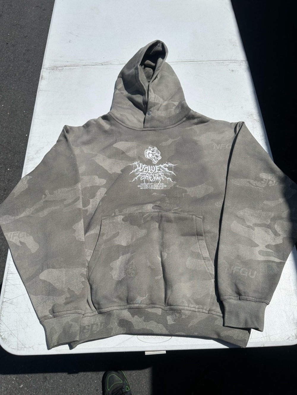 DARC SPORT WOLVES FRVR "PIERCE" HOODIE IN LUSH VINTAGE WOODLAND CAMO MENS SIZE S